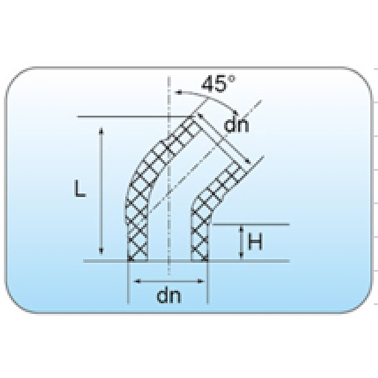 HDPE 45 derece dirsek alın füzyon bağlantısı